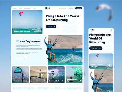 Kitesurfing B2C Website - Experience the Ocean Adventure 🌊 b2c figma kitesurfing ui ux web design