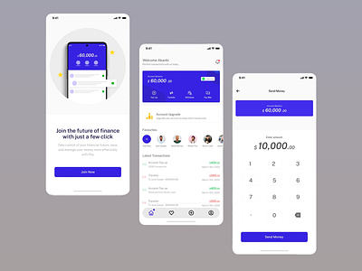 Akanbi Pay Mobile App account balance account management account upgrade app design bill pay design financial app fintech mobile bankiing mobile payments mobile ui mobile ux money management money transfer personal finance savings transactions ui ux uxui