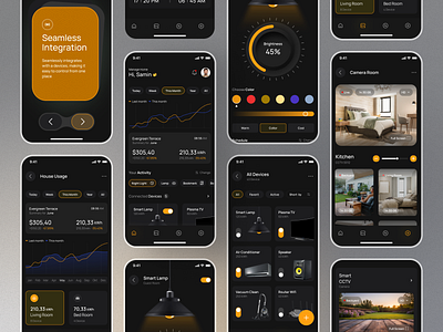 Smart Home Mobile App Design app app ui cc camera app home home automation home station home technolgy household mobile app monitoring product design remote control smart app smart devices smart home smart house smart lamp ui ux