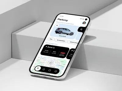 Parkmy app android app design interface deisgn mobile park parking user experience uxui visual design volvo