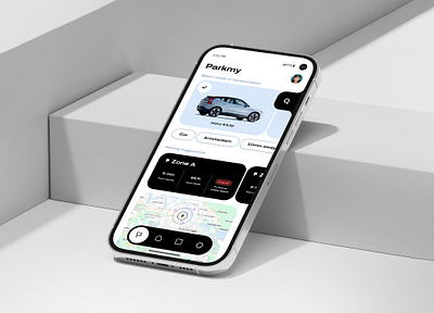 Parkmy app android app design interface deisgn mobile park parking user experience uxui visual design volvo