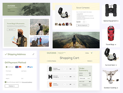 Exploring the Wild Through Design: Outzide E-commerce Website 🏞 adaptive e commerce prototype ux ui design wireframing