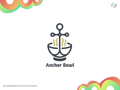 Anchor Bowl Logo anchor bowl brand design brand designer cruise cutlery food harbor logo design logo designer logo for sale logo idea logo inspiration logomark logotype marine noodle restaurant ship zzoe iggi