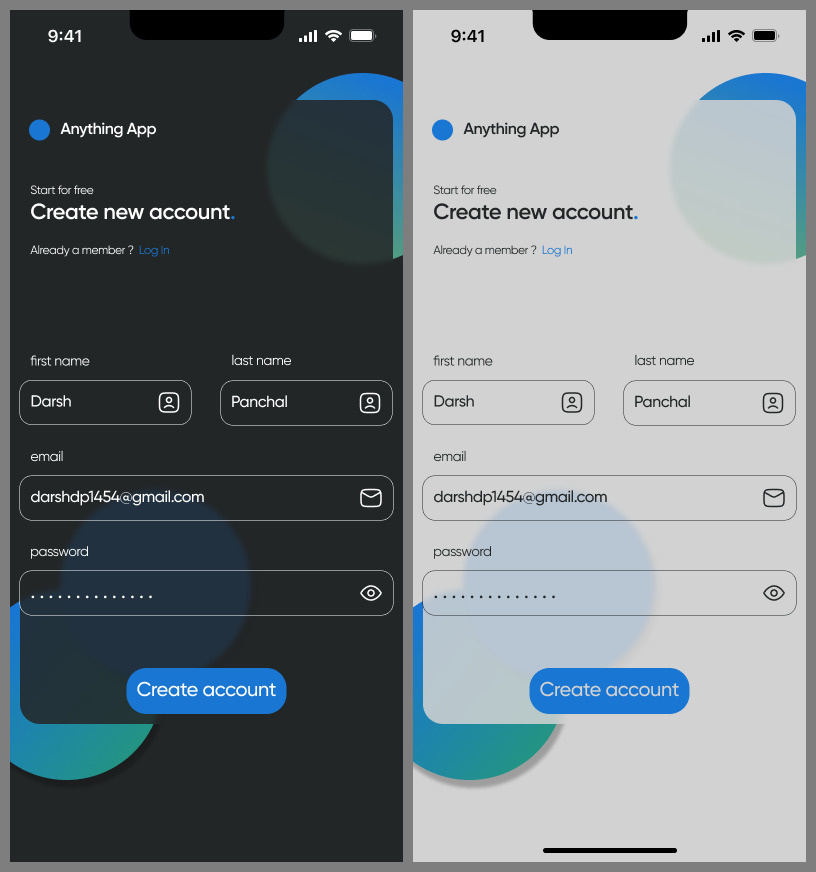 Login, Signup, and Forgot Password UI Design by Darsh Panchal on Dribbble