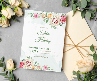 Aesthetic Wedding Card Design brand identity branding corporate design graphic design invitation card wedding card