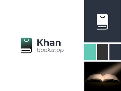 Khan Bookshop book bookshop brand identity brand visual branding creative e commerce icon logo logo design modern shop