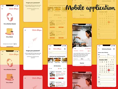 Mobile Application Design for Home Food Delivery app design mobile application typography ui ux