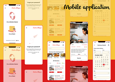 Mobile Application Design for Home Food Delivery app design mobile application typography ui ux