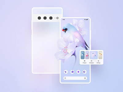 AoeniumOS - A Breath of Fresh Air android custom rom design glassmorphism minimal mockup ui uiux ux