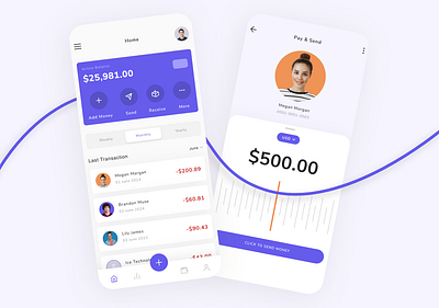 Finance Banking App UI Design Figma & Adobe XD account profile design app design app ui design bank account app bank account statistics bank account summary banking app banking app design design finance finance adobe xd design finance figma app design finance transactions app receive money send money app transactions ui ui design ux