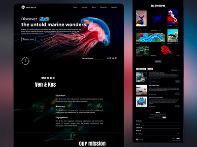 Ven & Kes Ltd - Marine Life Education Platform advocacy beach cleanup community engagement conservation symposium design environmental education graphic design marine conservation marine events marine life oceanography platfom ui ui design underwater photography ux venkes web design web ui web ux