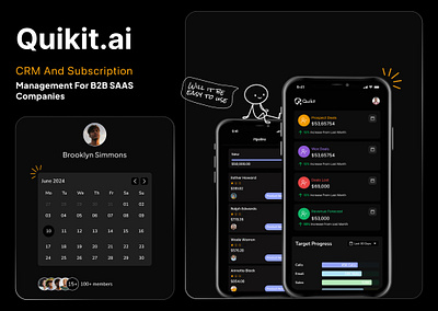 Streamlining B2B SaaS with Quikit.ai CRM color design graphic design u ui ux