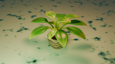 Flower in a pot.3D 3d animation graphic design ui