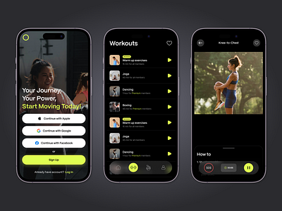 Fitness app app concept design fintess ios mobile ui