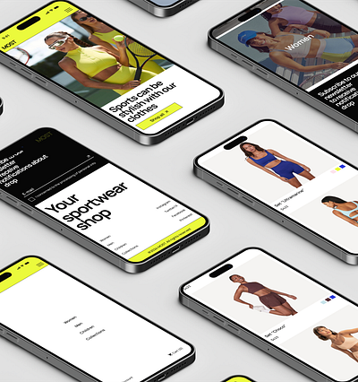 E-commerce design | Sportswear shop adaptive design ecommerce design figma landing page uiux design