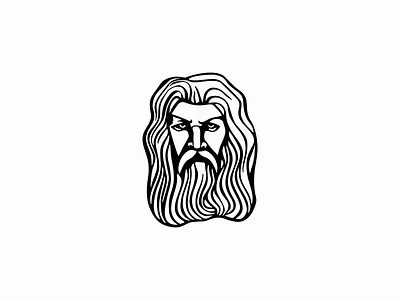 Old Man Logo barber beard branding character design face guru illustration lines logo man mark old organic people sage sailor vector wisdom wise