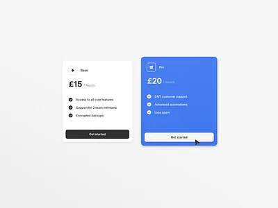 Daily Sketch 54 | Pricing Tiles animation branding challenge design figma graphic design illustration logo ui vector