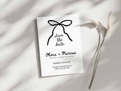 Elegant Minimalist Wedding Invitation Design for Modern Couples element