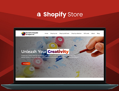 Paint By Numbers Store shopify ui web design website