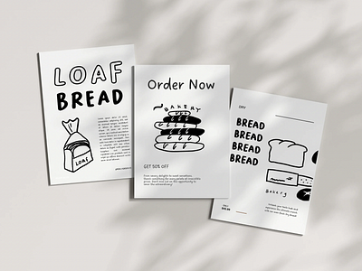 Charming Bakery Poster Collection for a Minimalist Aesthetic flour