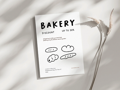 Elegant and Simple Bakery Poster Set for Your Space flour