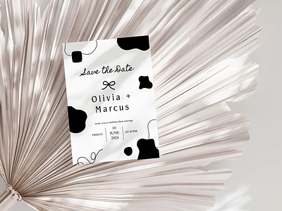 Minimalist Wedding Invitation Template element