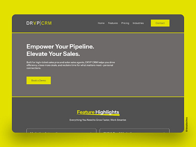 DRYP | CRM figma squarespace design ui ux web design