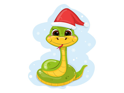 Cute Snake. Symbol of the year. Illustration. branding design graphic design illustration logo vector