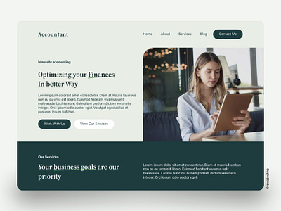 Accountant figma squarespace ui ux