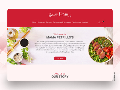 Mama Petrillo's figma food food selling shopify typo ui ux