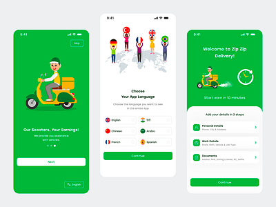 Grocery Delivery Partner App appdesigner branding design dribbble illustration interactiondesign landingpage mobileapp mobiledesign productdesign ui uidesign uiuxdesign userexperience visualdesign