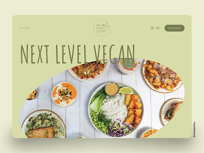 The Green Kitchen dishes figma reastuarant squarespace ui ux