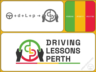 Logo design for Diving Lessons Perth brand identity brand identity designer branding driving lesson driving logo driving school graphic design illustration logo minimal perth steering