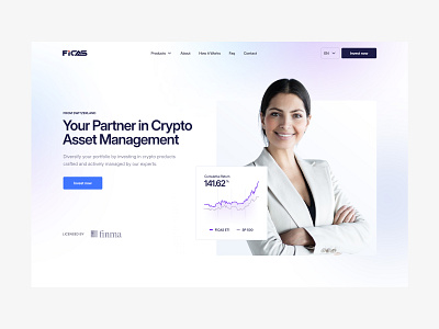 FiCAS blockchain clean crypto defi finance ui ux web3 website