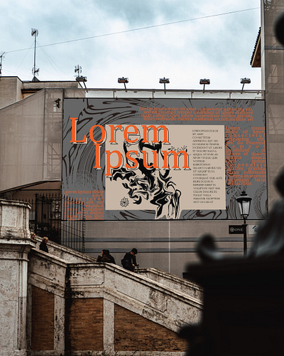 LORM IPSUM-TYPOGRAPHY DESIGN advertising billboard graphic design illustration lorem ipsum photoshop typography wall art