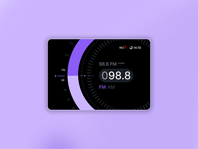 Radio UI - Widget app clean devdock graphic design minimal radio simple ui widget