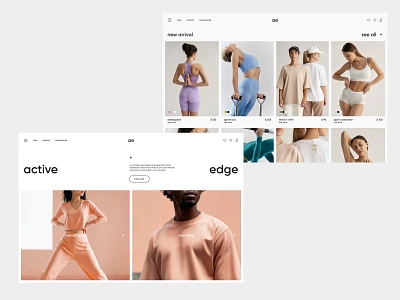 E-commerce Web Design casual clothes design e commerce fashion home landing men modern sport style ui ux web website women