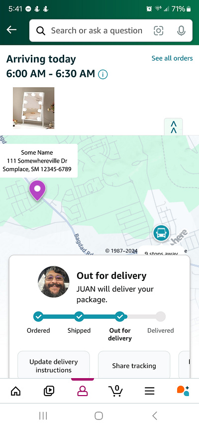 Amazon Delivery Map delivery map graphic design ui