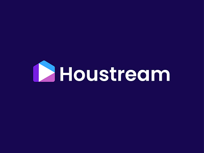 houstream branding broker home house key logo mortage nest play realestate stream video view