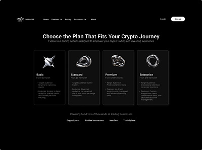 Pricing chooseyourplan chrome crypto design plan pricing ui ux website