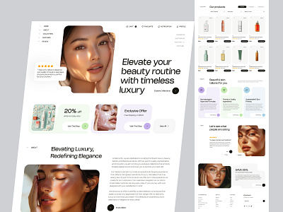 E-commerce - Skin Care Web Design beauty products beauty web cosmetics cosmetology product web cosmetology website creme ecommerce makeup minimal organic skin care personal treatment saas shopping site skin skin care landing page startup ui ux web web app web design