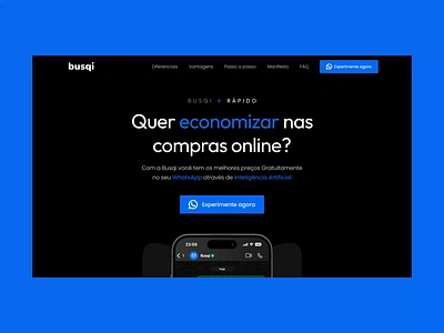 Busqi | Landing Page agency landingpage animation artificial intelligence chat design hero ia landingpage motion graphics ui uidesign uiuxdesign uxdesign