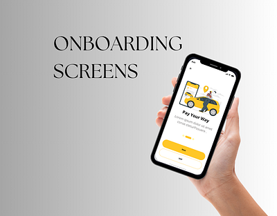 Taxi / Ride Booking App Onboarding App Design booking app onboarding screens mockup screens onboarding design onboarding screens design onboarding ui ride app onboarding ride booking app splash screen design taxi booking app onboarding