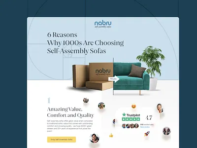 Self-Assembly Sofa Website Design 🛋️