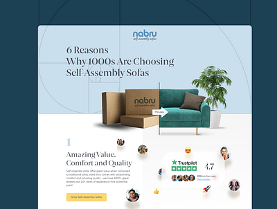 Self-Assembly Sofa Website Design 🛋️