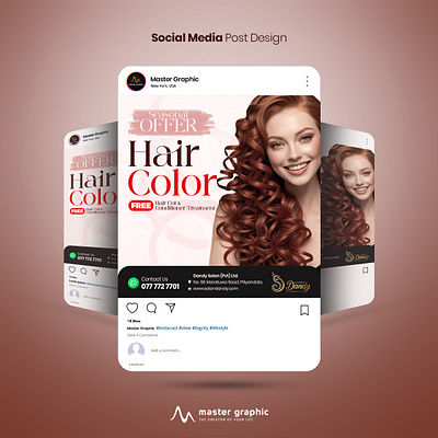 Dandy Salon (Pvt) Ltd Social Media Flyer Design branding creative dany salon facebook post flyer design graphic design instagram post master graphic masterfly photoshop post design sachintha denuwan solon flyer design