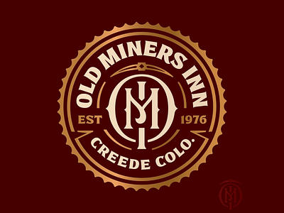 Old Miners Inn-bar branding bar branding bar logo inspo brand identity brand visual branding heritage branding horeca identity logo logo design old money vibes oldminersinn product branding restaurant branding retro bar brand retro logo design typography vintage restaurant branding vintage typography visual identity