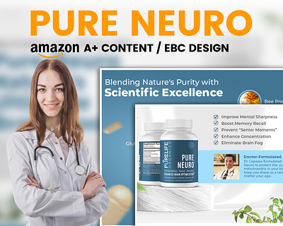 Amazon A+ Content/EBC Design - Supplements Brand amazon branding design graphic design graphicdesign illustration listingimages logo photoshop