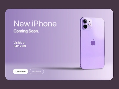 Coming Soon - Daily UI - 048 048 48 apple apple style coming coming soon daily ui 048 daily ui challenge dailyui048 gradient iphone landing page landingg minimal minimalist new iphone shop soon ui ux design web