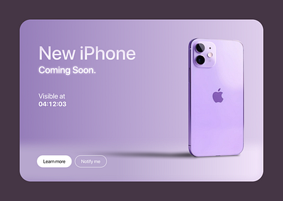 Coming Soon - Daily UI - 048 048 48 apple apple style coming coming soon daily ui 048 daily ui challenge dailyui048 gradient iphone landing page landingg minimal minimalist new iphone shop soon ui ux design web